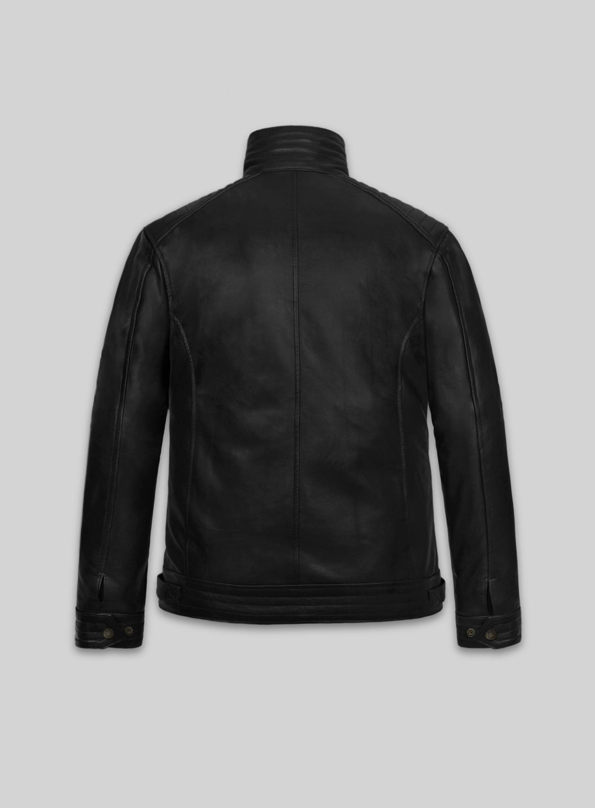The Bourne Legacy Jeremy Renner Black Leather Jacket – back view