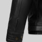 The Bourne Legacy Jeremy Renner Black Leather Jacket – close-up and worn views