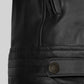 The Bourne Legacy Jeremy Renner Black Leather Jacket – close-up and worn views