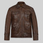 The Expendables 2 Jason Statham Black Leather Jacket – front view