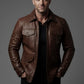 The Expendables 2 Jason Statham Black Leather Jacket – alternate view