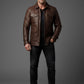 The Expendables 2 Jason Statham Black Leather Jacket – close-up and worn views