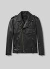 The Wrecking Crew Jason Momoa Black Leather Jacket – front view