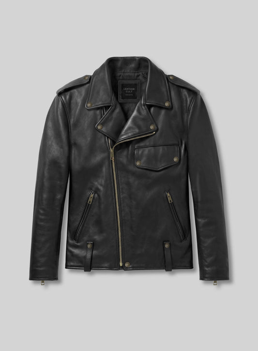 The Wrecking Crew Jason Momoa Black Leather Jacket – front view