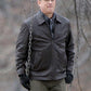 Tom Hanks Extremely Loud & Incredibly Close Black Leather Jacket – front view