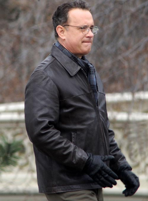 Tom Hanks Extremely Loud & Incredibly Close Black Leather Jacket – close-up and worn views