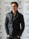 Tom Hiddleston Black Leather Jacket – Tom Hiddleston celebrity photo