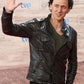 Tom Hiddleston Black Leather Jacket – Tom Hiddleston wearing the look, photo 3