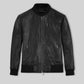 Tom Holland Black Leather Jacket – front view