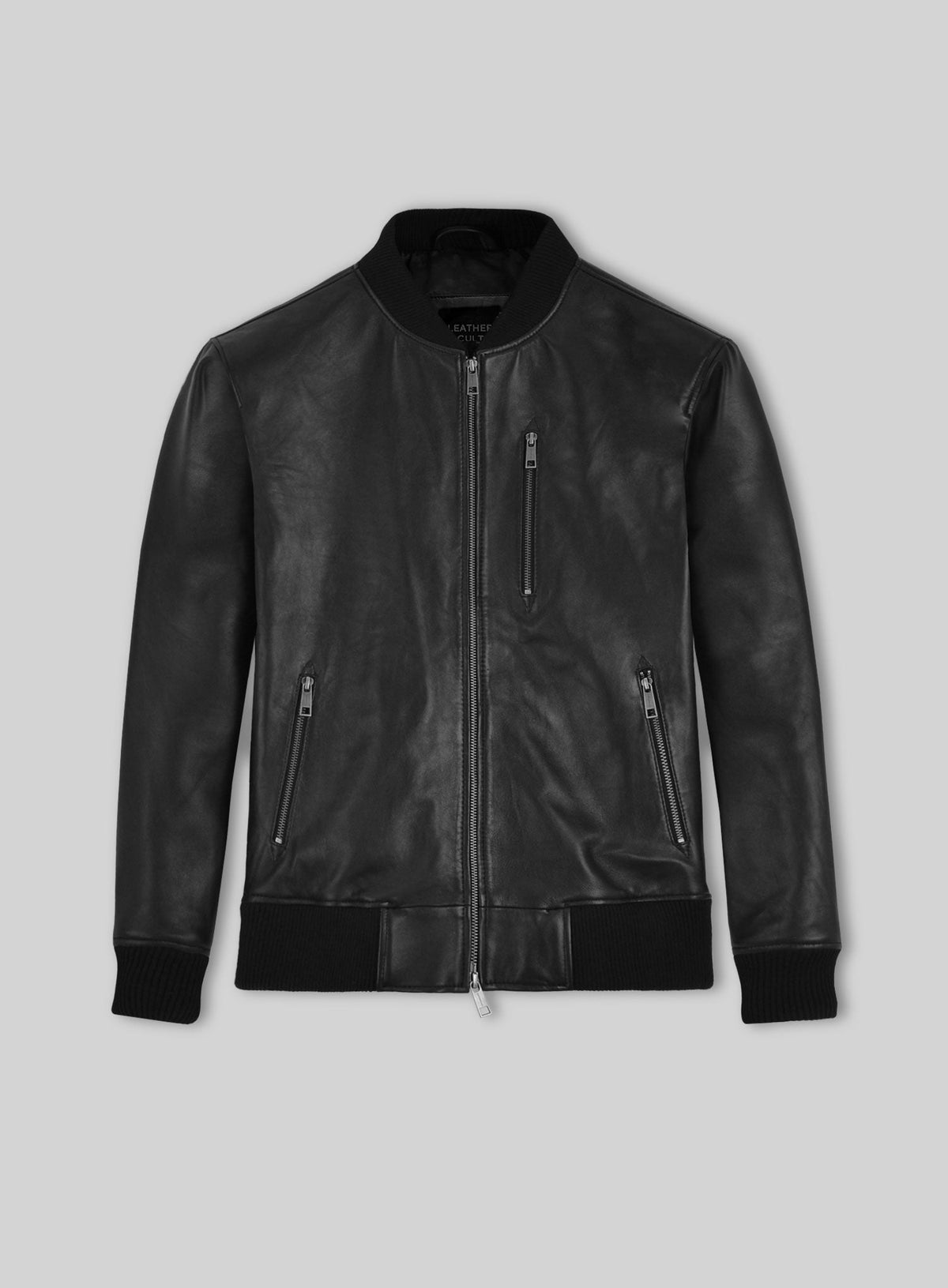 Tom Holland Black Leather Jacket – front view