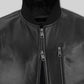 Tom Holland Black Leather Jacket – close-up and worn views