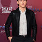 Tom Holland Black Leather Jacket Style 2 – Tom Holland wearing the look, photo 3