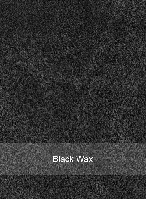 Tom Holland Black Leather Jacket Style 2 – leather colour swatch