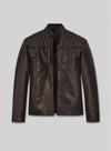 Tom Riley Da Vinci's Demons Black Leather Jacket – front view