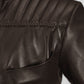 Tom Riley Da Vinci's Demons Black Leather Jacket – close-up and worn views