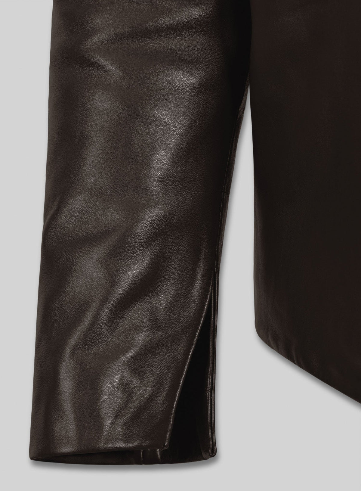 Tom Riley Da Vinci's Demons Black Leather Jacket – close-up and worn views
