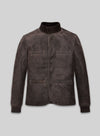 Tom Hardy MobLand Brown Leather Jacket in vintage brown Napa leather, product view 1