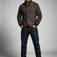 Tom Hardy MobLand Brown Leather Jacket in vintage brown Napa leather, product view 2
