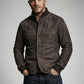 Tom Hardy MobLand Brown Leather Jacket in vintage brown Napa leather, product view 4