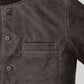 Tom Hardy MobLand Brown Leather Jacket in vintage brown Napa leather, product view 6