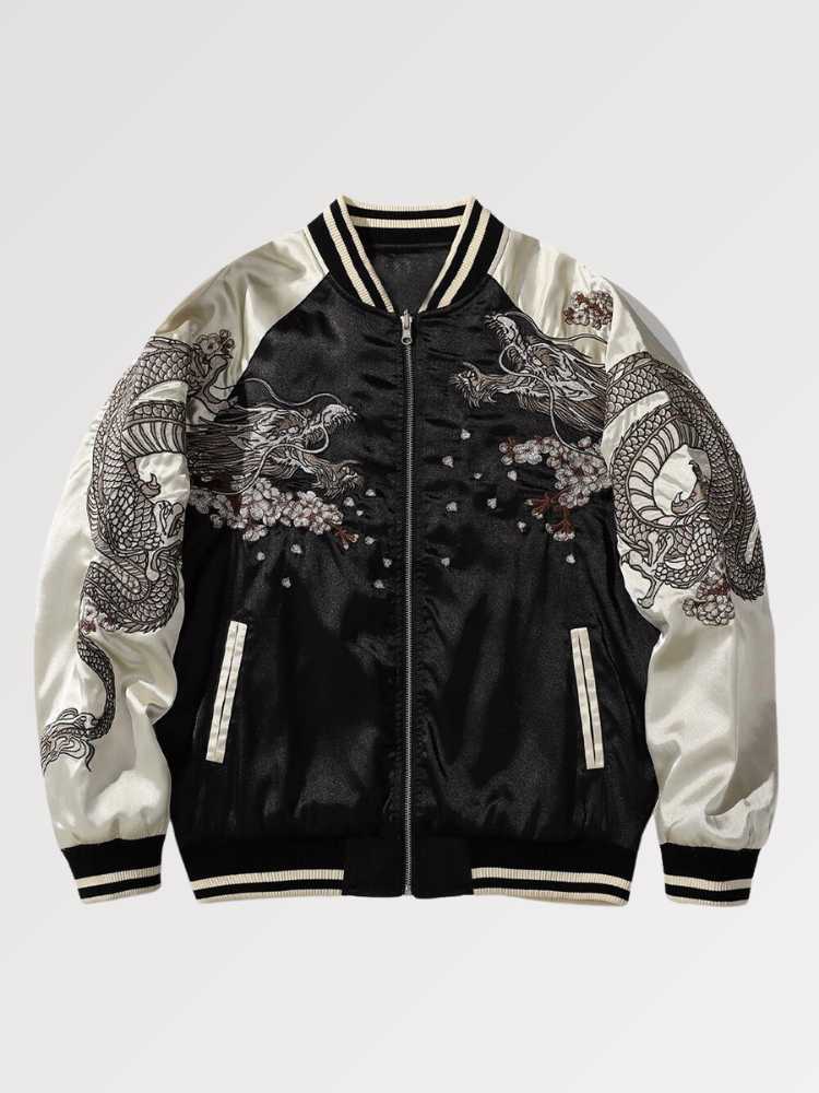Traditional Japanese Sukajan Fox Design 'Kitsune' - Sublimation Jacket ( Recreated Edition )