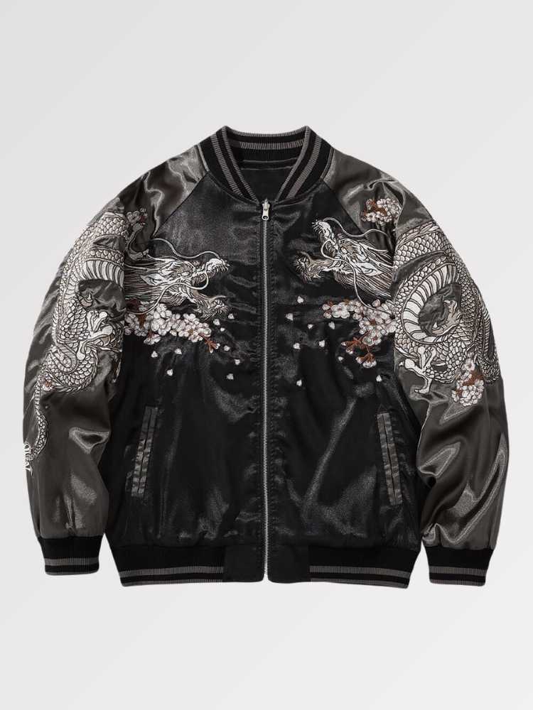Traditional Japanese Sukajan Fox Design 'Kitsune' - Sublimation Jacket ( Recreated Edition )