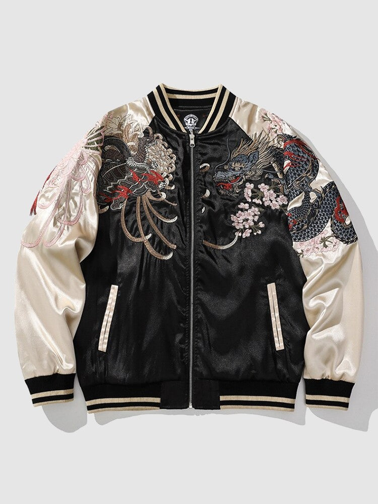 Traditional Japanese Sukajan Jacket 'Aka' - Sublimation Jacket ( Recreated Edition )