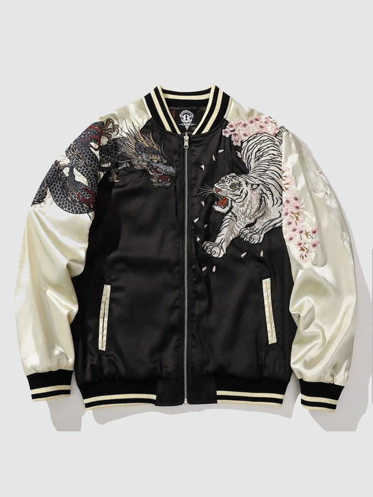 Traditional Sukajan Jacket Phoenix Pattern 'Tori' - Sublimation Jacket ( Recreated Edition )