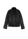 Transformers 2 Kids Black Faux Leather Jacket front view