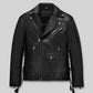 Triple H Black Leather Jacket – front view