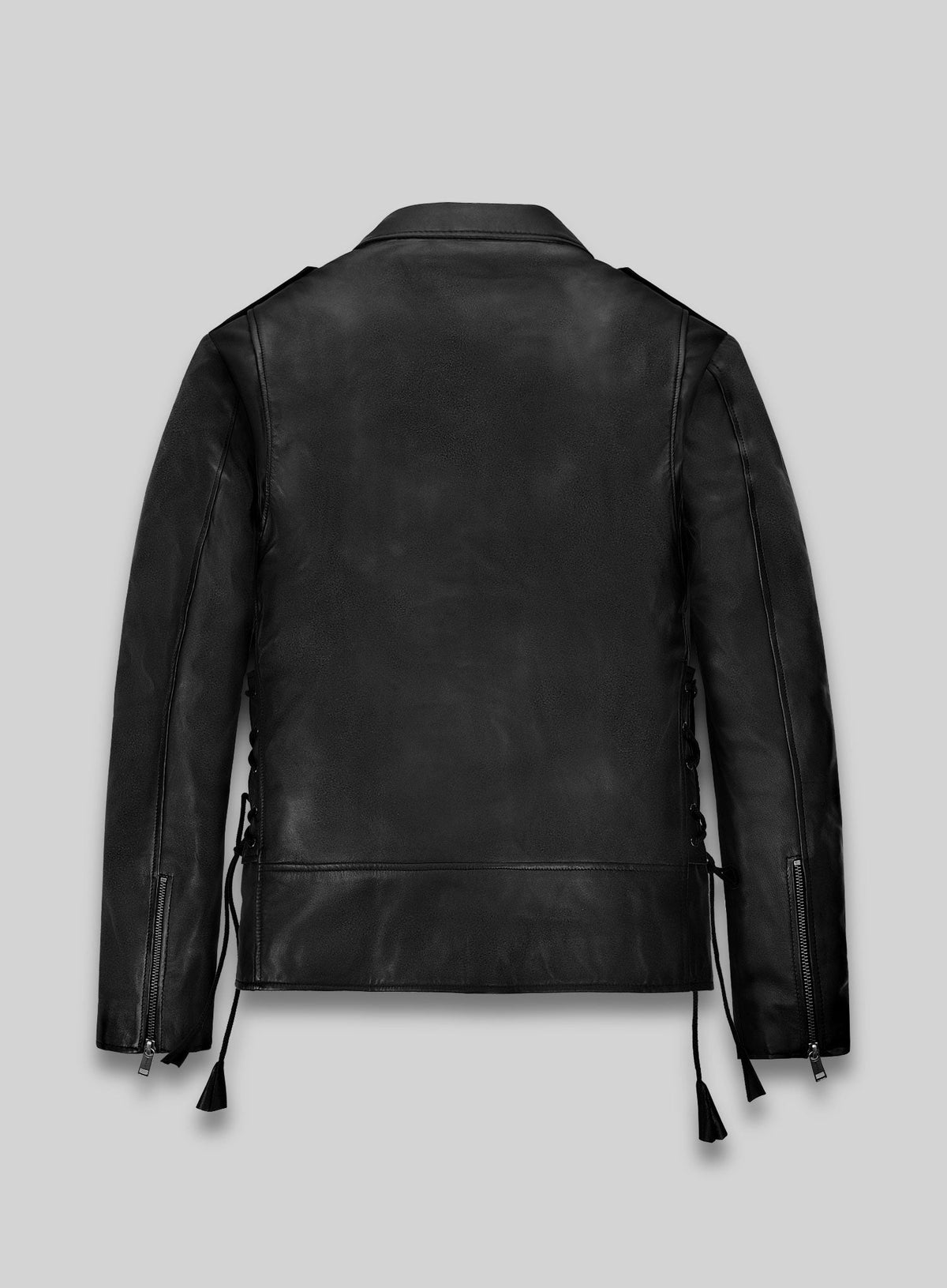 Triple H Black Leather Jacket – back view