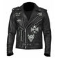 Black Label Society black biker jacket, front view