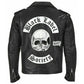 Black Label Society black biker jacket, back view