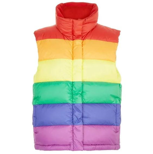 Multicolor Rainbow Puffer Vest — image 1