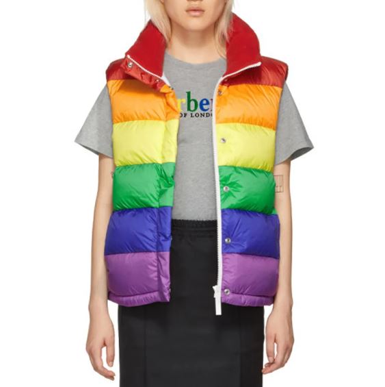 Multicolor Rainbow Puffer Vest — image 2