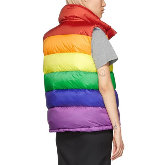 Multicolor Rainbow Puffer Vest — image 3