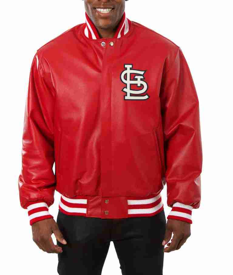 St. Louis Cardinals Varsity Red Leather Jacket — image 1