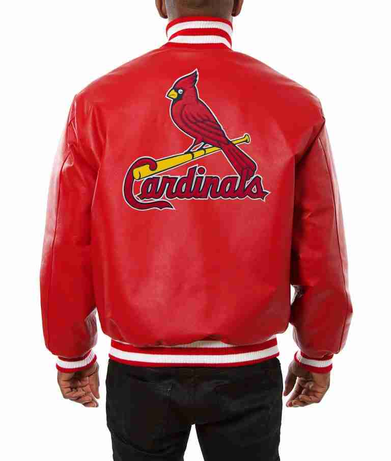 St. Louis Cardinals Varsity Red Leather Jacket — image 2