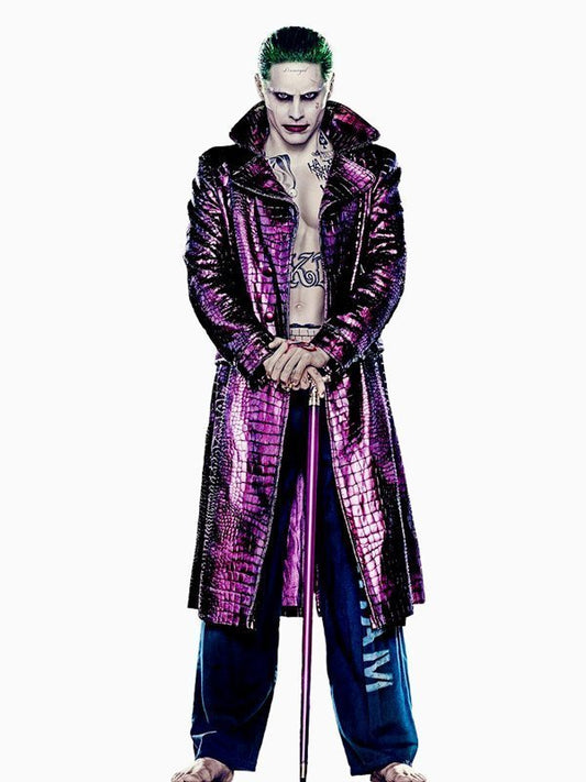 Suicide Squad Jared Leto Joker Purple Trench Coat — image 1