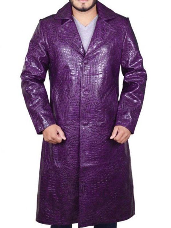 Suicide Squad Jared Leto Joker Purple Trench Coat — image 2
