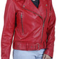 Women's Motorcycle Leather Jacket view 2