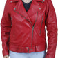 Women's Motorcycle Leather Jacket view 1