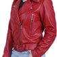 Women's Motorcycle Leather Jacket view 3
