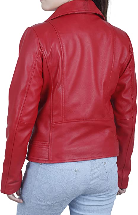Women's Motorcycle Leather Jacket view 5