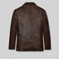 Johnny Depp Donnie Brasco Dark Espresso Leather Blazer, product view 2