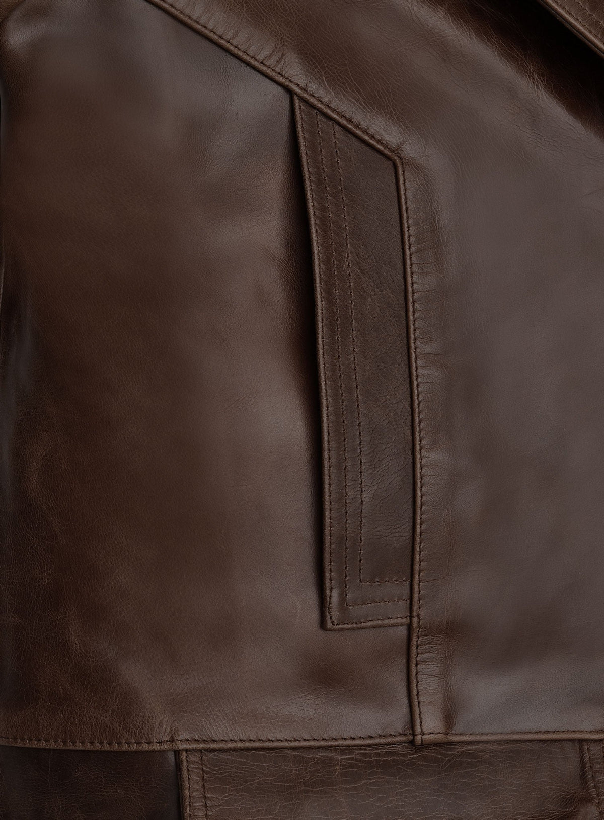 Johnny Depp Donnie Brasco Dark Espresso Leather Blazer, product view 3