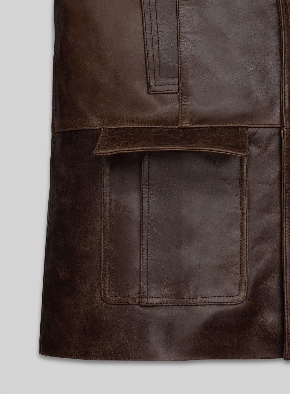 Johnny Depp Donnie Brasco Dark Espresso Leather Blazer, product view 4