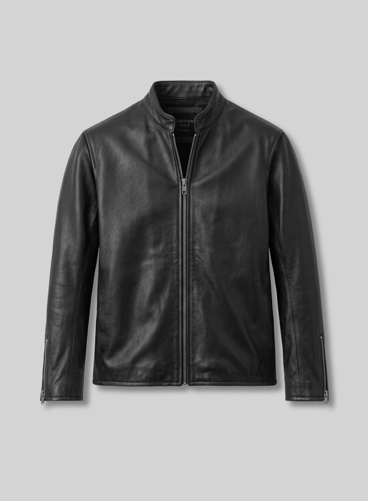 Jason Momoa The Wrecking Crew Black Napa Leather Jacket, product view 1