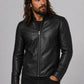 Jason Momoa The Wrecking Crew Black Napa Leather Jacket, product view 3