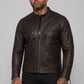 Dave Bautista The Wrecking Crew Dark Brown Leather Jacket, product view 2